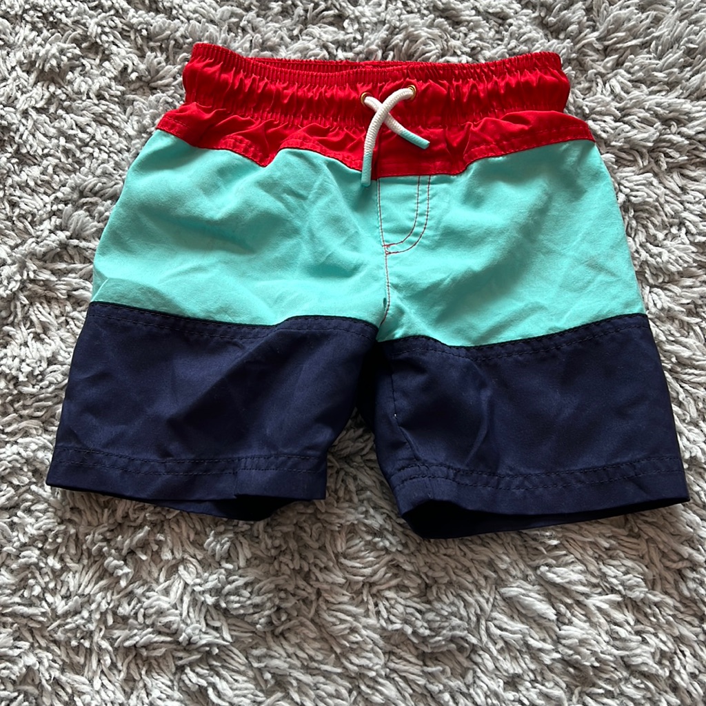 Stripped Swim Suit Swim Trunks